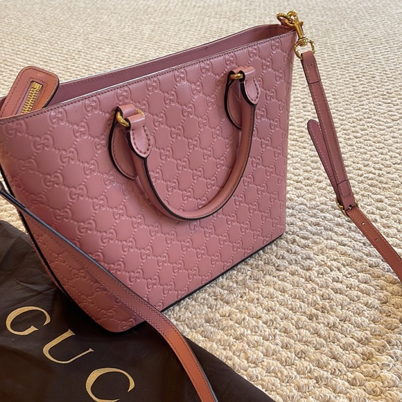 Gucci hand bag, cross body bag pink. - Picture 4 of 4